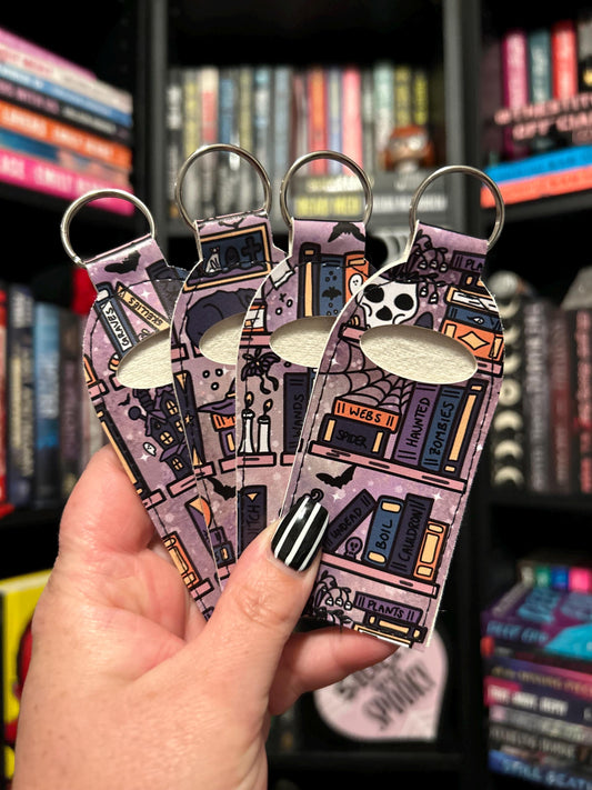 Spooky Bookshelve Chapstick Keychain