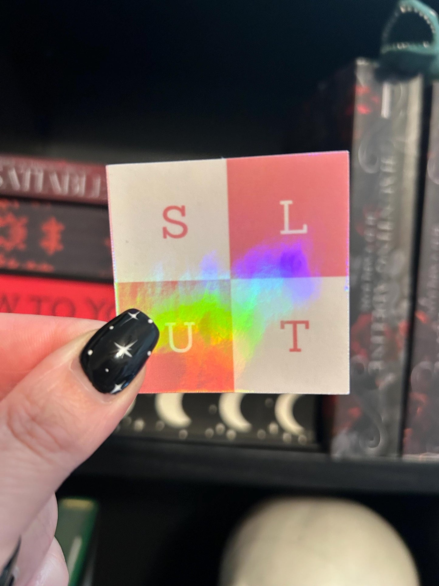 Holographic S L U T Sticker 2x2