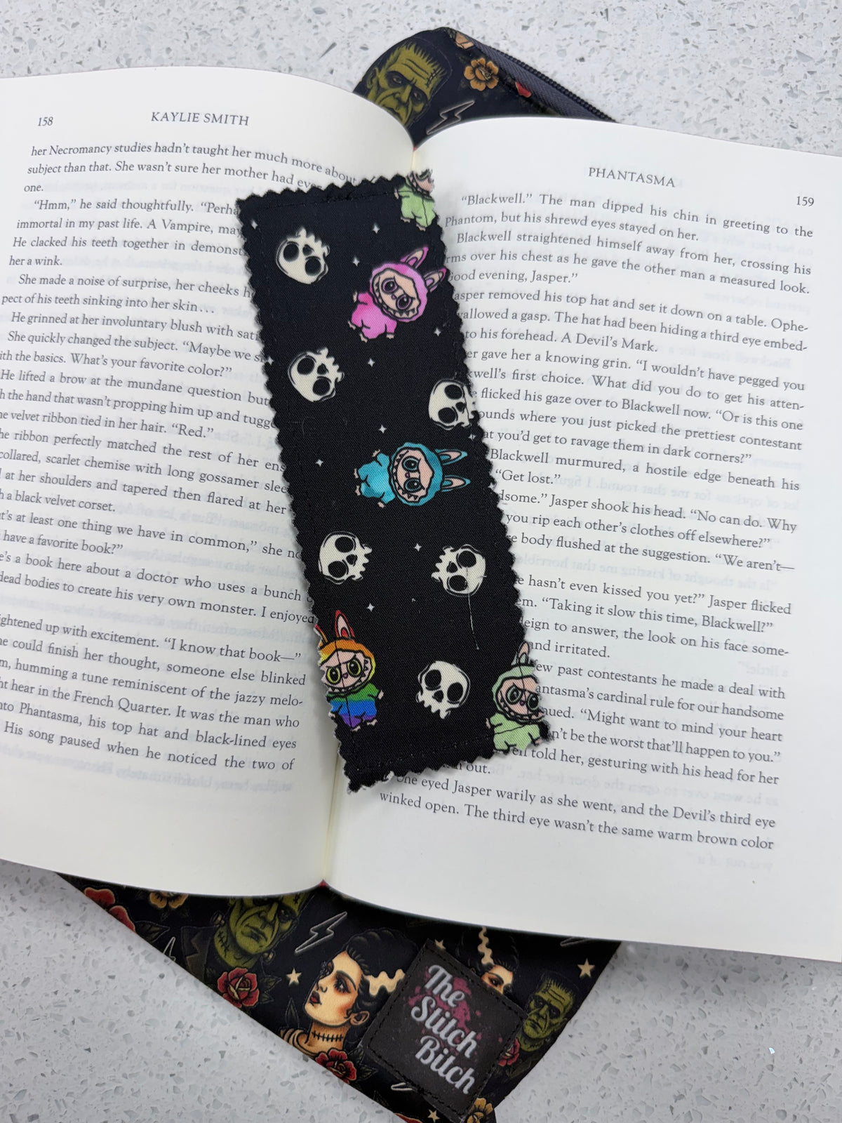 Nine Tooth Grin Fabric Book Mark