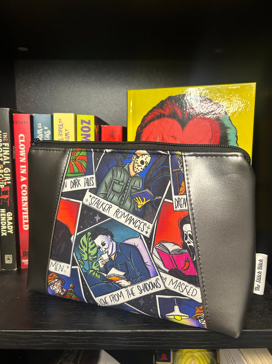 Bookish Masked Men Large Make up Bag