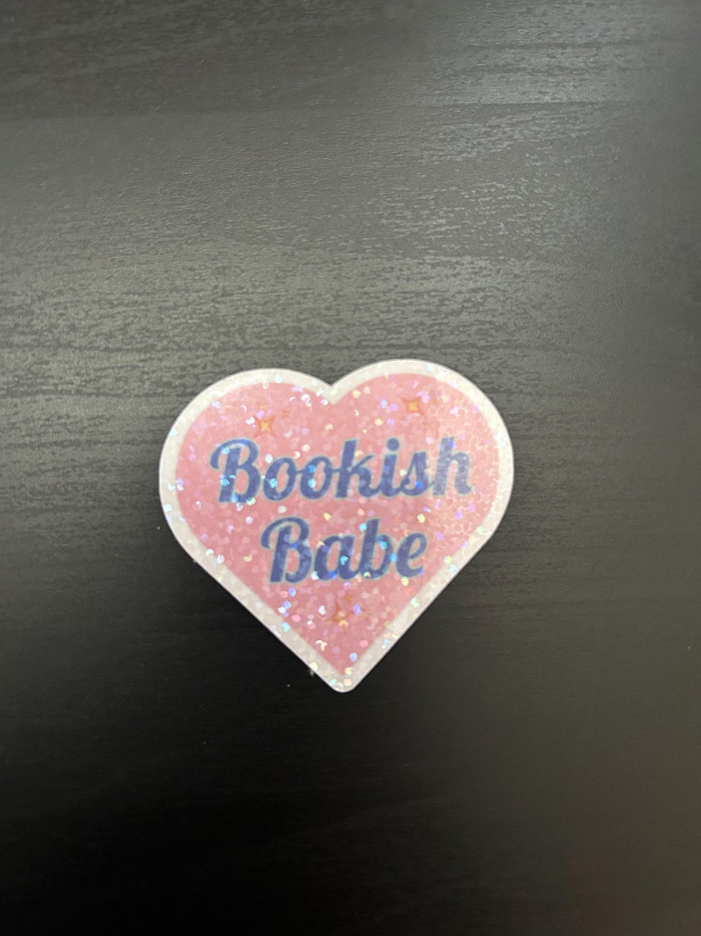 Glitter Bookish Babe Sticker
