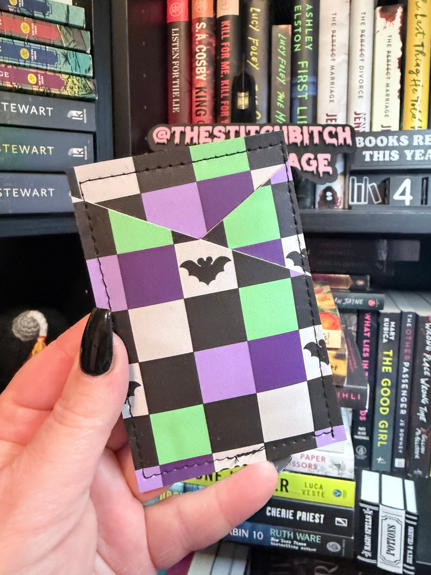 Bat Checkered Card Keeper