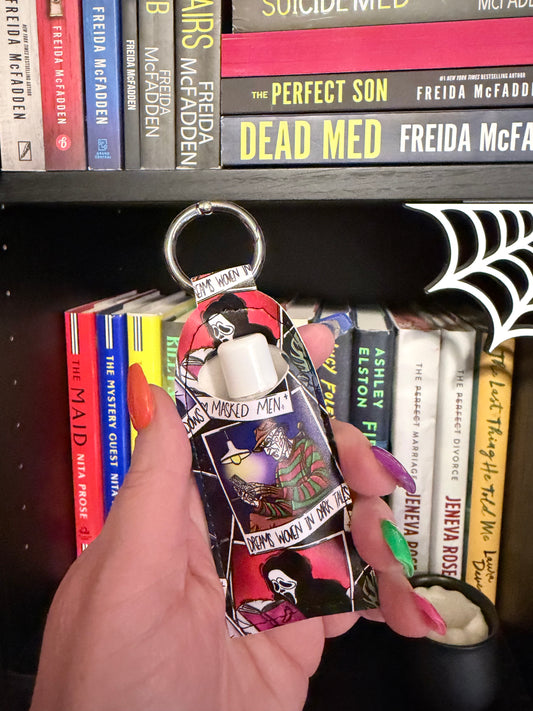 Bookish Mask Men Chapstick Keychain