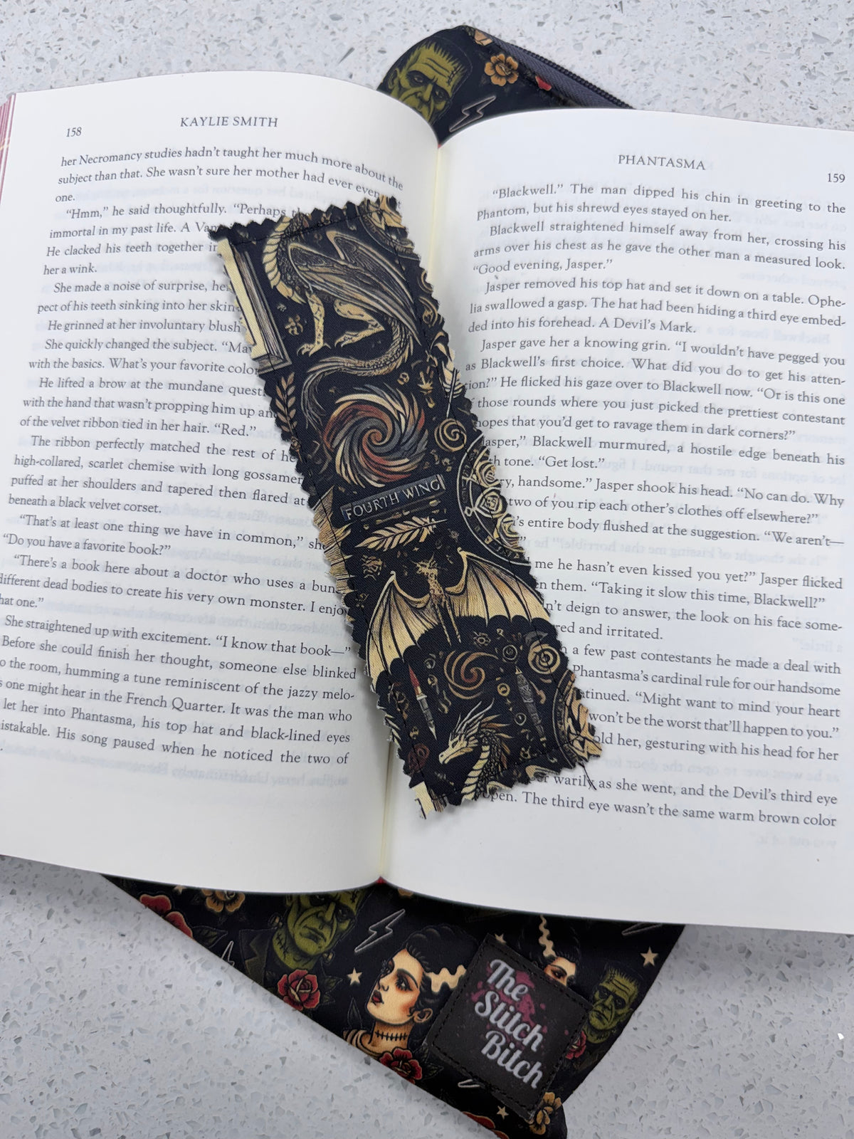 Dragon Fabric Book Mark