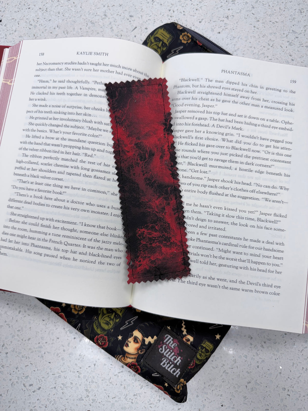 Red/ Black Fabric Book Mark