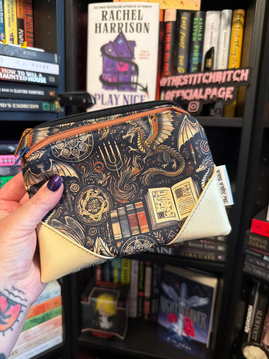 Books and Dragons Make up bag