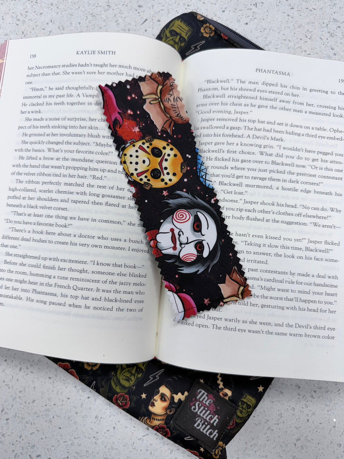 Horror Faces Fabric Book Mark