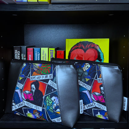 Bookish Masked Men Large Make up Bag