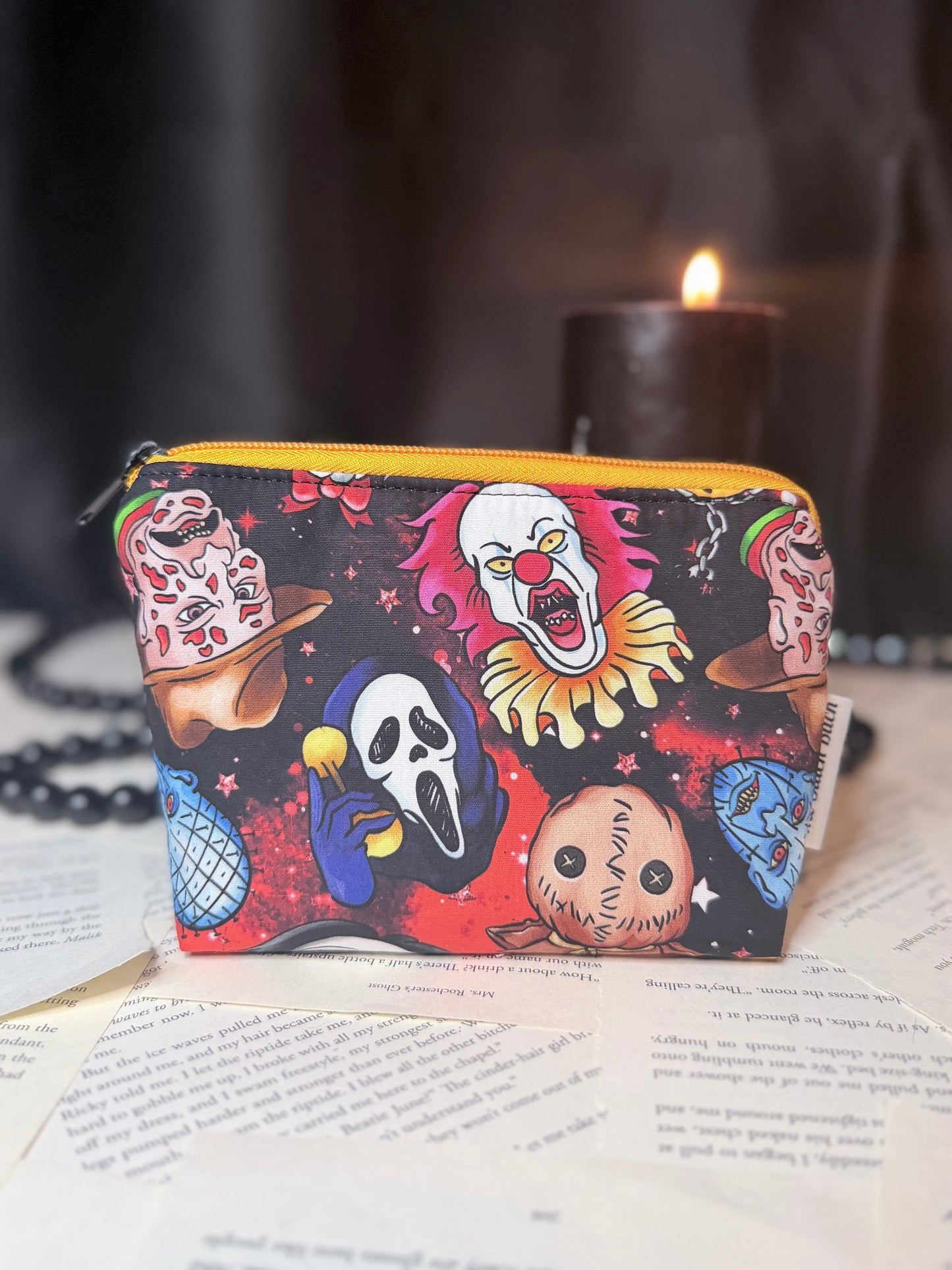 Small Horror Faces Make Up Bag