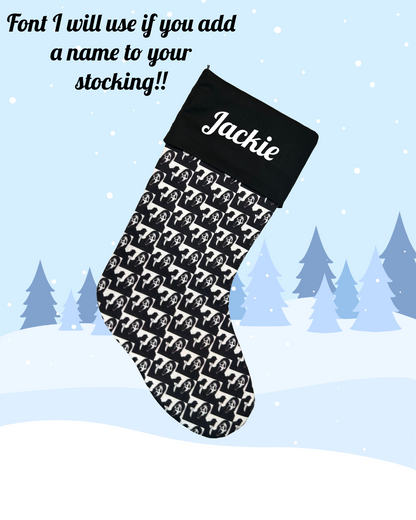 Baby Pumpkin King & Queen Christmas Stocking