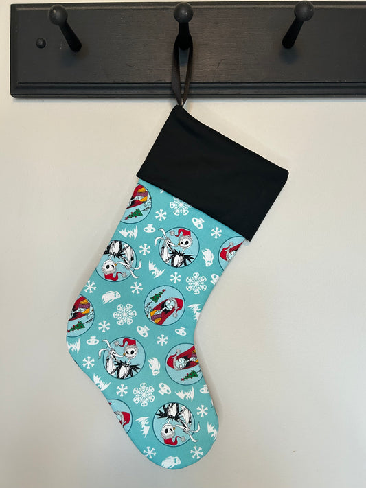 Pumpkin King & Queen Christmas Stocking