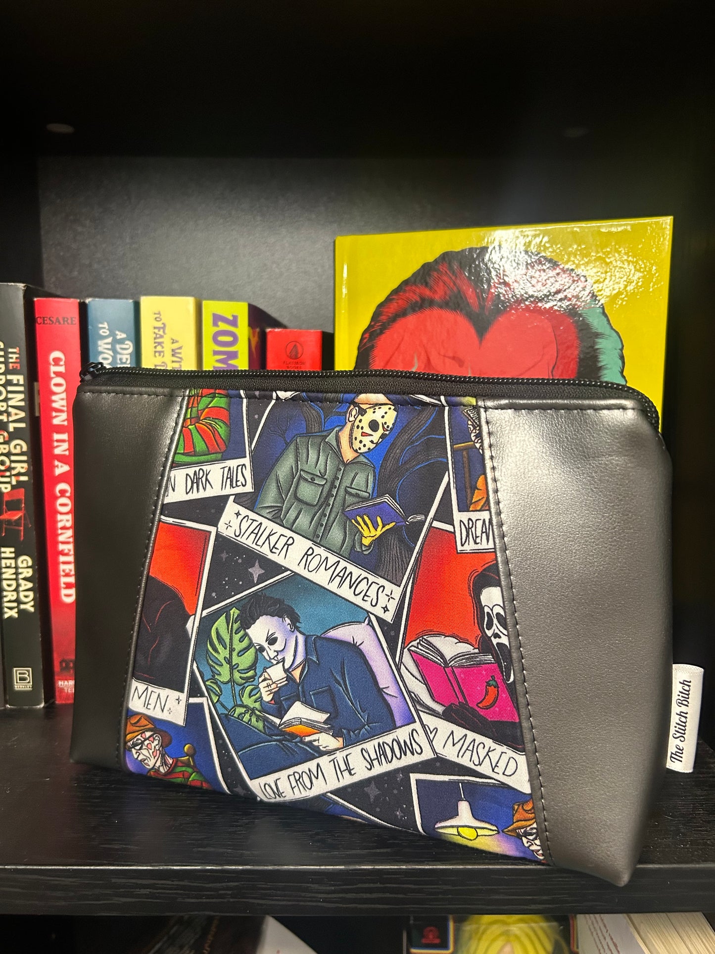 Bookish Masked Men Large Make up Bag