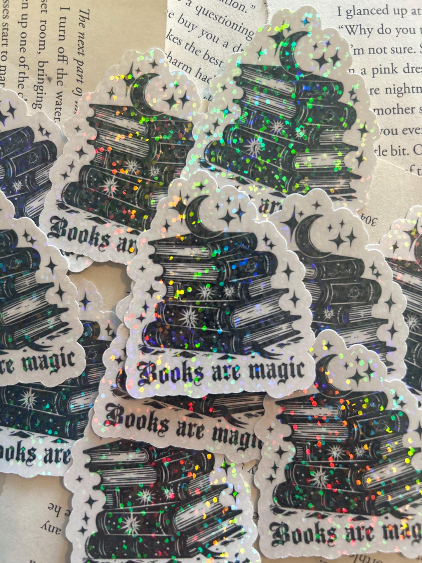 Glitter Books are Magic Sticker