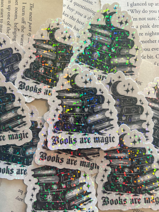 Glitter Books are Magic Sticker